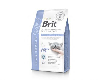 Brit Grain Free Veterinary Diets Cat Calm & Stress Relief rozpuszczanie kamieni struwitowych wsparcie zachowastresujących