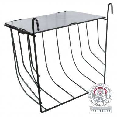 Trixie Paśnik wiszący dla królika gryzoni czarny metal plastik 20×18 ×12cm z pokrywką