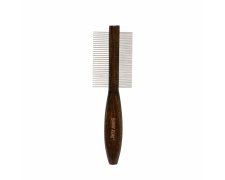 Barry King Grzebień dwustronny z drewnianym trzonkiem i metalowymi pinami 5,4x21cm