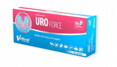 Vetfood Uroforce suplement dla psów kotów z niewydolnością nerek