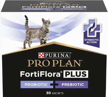 Purina Veterinary Feline FortiFlora Plus połączenie probiotyków i prebiotyków 30x1,5g