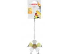 Zolux Kwiat Zabawka akrylowa z dzwoneczkami na łańcuszku dla ptaków domowych