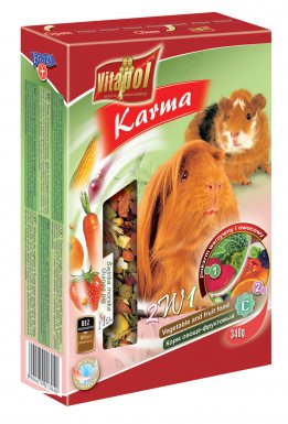 Vitapol Pokarm 2 w 1 dla świnki morskiej owocowo - warzywny 340g