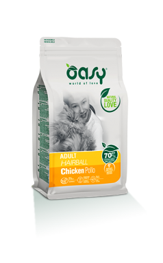 Oasy Dry Cat Adult Hairball Chicken karma dla kotów na kule włosowe z kurczakiem