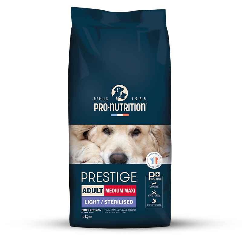 Pro Nutrition Prestige Adult Medium/Maxi Light/Sterlised sucha karma dla psa