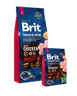 Niska cena! Brit Premium By Nature Adult L Large karma dla dorosłych psów dużych raz z kurczakiem