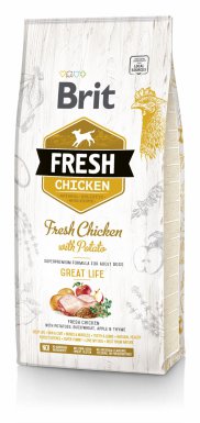 Brit Fresh Adult kurczak z ziemniakami dla dorosłych psów 