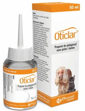 Biowet Oticlar- preparat do pielęgnacji uszu psów i kotów 50ml