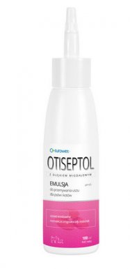 Eurowet Otiseptol emulsja do przemywania uszu dla psów i kotów 100ml