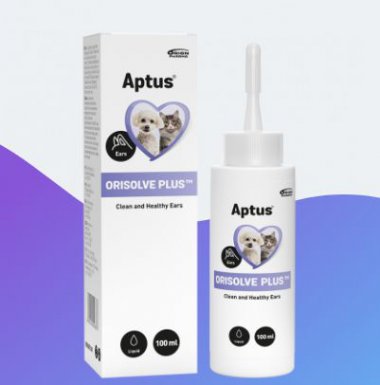 Aptus Orisolve Plus roztwór rozpuszcza woskowinę i działa kojąco dla psa i kota 100ml