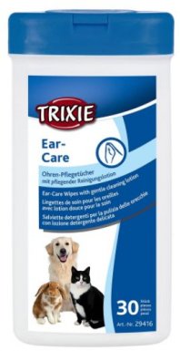 Trixie Ear Care chusteczki do pielęgnacji uszu dla psa kota i gryzoni 30szt.