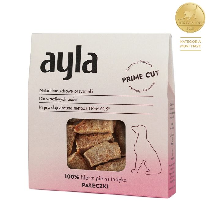 Ayla Prime Cut Liofilizowany 100% filet z piersi indyka przysmak dla psa 28g
