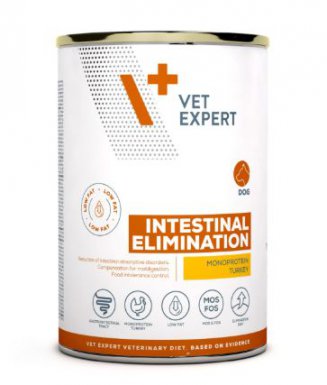 VetExpert 4T Diet Intestinal Low Fat Dog o obniżonej zawartości tłuszczu puszka 400g