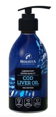 Holista Cod Liver Oil Tran Olej pozyskiwany ze świeżych wątróbek dziko złowionego dorsza 