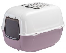 Ferplast Prima New Toaleta dla kota biało-liliowa 39,5x52,5x38cm