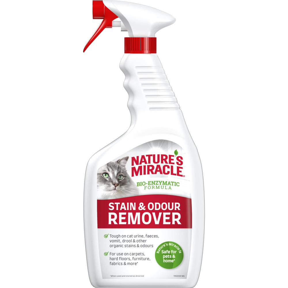 Nature's Miracle Stain & Odour Remover Cat 709ml - środek do usuwania plam z moczu i kału kota, bioenzymatyczny