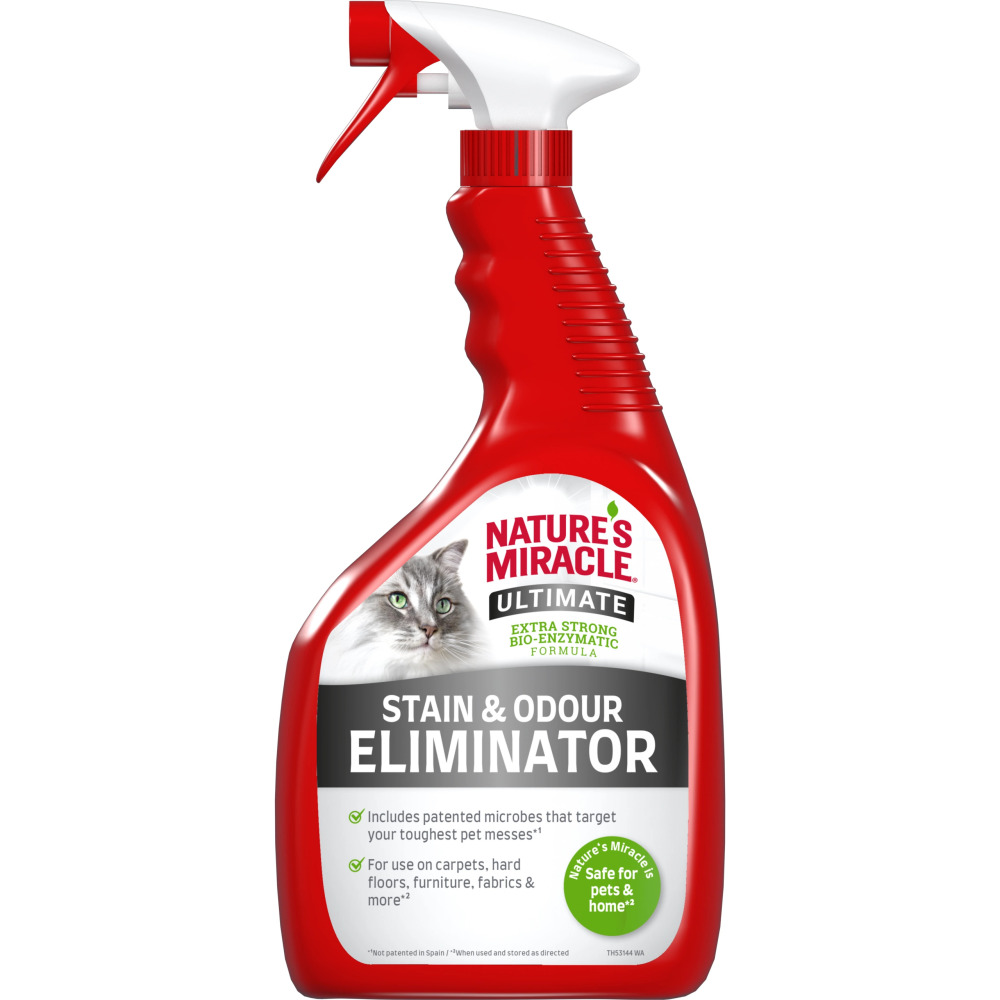 Nature's Miracle Ultimate Stain & Odour Eliminator Cat 946ml na uporczywe plamy od moczu, krwi, wymiocin, silna formuła bioenzymatyczna