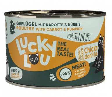 Lucky Lou Lifestage Senior Drób puszka dla starszych kotów