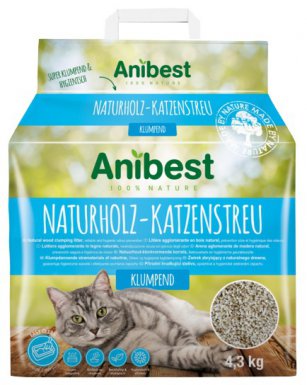 Anibest Żwirek drewniany dla kota 10L 4,3kg
