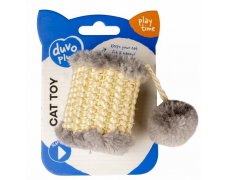 DUVO +  Zabawka dla kota wałek sizalowy  +  pompon 13x5x5cm