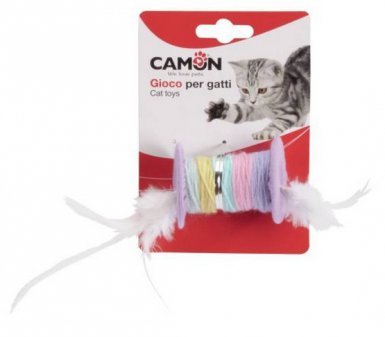 Camon Cat Toy Szpulka z piórkami 5cm