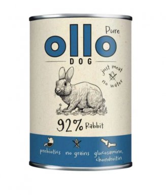 Ollo Pure Rabbit 400g wysokomięsna, hipoalergiczna i lekkostrawna karma mokra dla psa z królikiem 400g