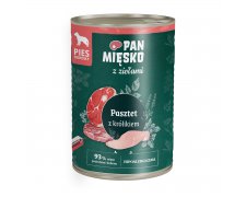 Pan Mięsko pasztet z królikiem i ziołami 93% mięsa podrobów i bulionu karma mokra dla psa