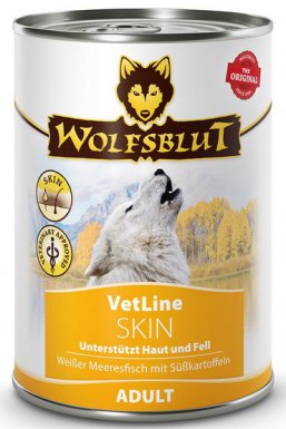 Wolfsblut Dog VetLine Skin mokra karma dla psa z problemami skórnymi i wypadającą sierścią puszka 395g