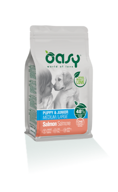 Oasy One Animal Protein Dry Monobiałkowa Karma dla szczeniąt ras średnich i dużych z łososiem