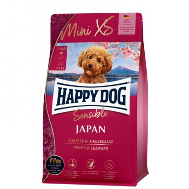 Happy Dog Sensible Adult Mini XS Kurczak z pstrągiem i algami morskimi dla bardzo małych psów do 5 kg