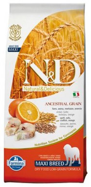 Farmina N&D Low Grain Codfish & Orange Adult Dog Medium & Maxi
