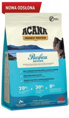 Acana Dog Highest Protein Pacifica śledź, sardynki, flądra, morczuk i karmazyn