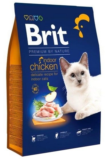 Brit Premium By Nature Cat Indoor Chicken sucha karma dla kotów nie wychodzących z domu 
