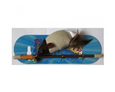 Yarro wędka myszka z kocimiętką i piórkiem zabawka dla kota 19cm