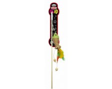 Pet Nova Cat Rod Wood wędka z rybką 40cm