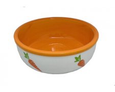 Yarro Miska ceramiczna dla gryzoni i królików ze wzorem marchewki 150ml