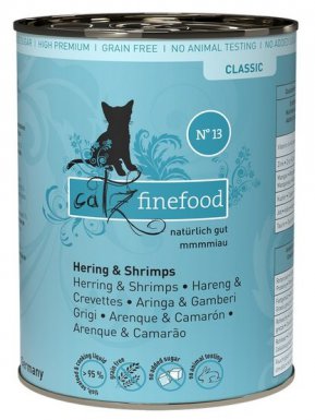 Catz Finefood NO.13 bezzbożowa śledź i kraby puszka dla kota