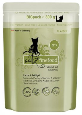 Catz Finefood NO.5 bezzbożowa łosoś i drób puszka dla kota