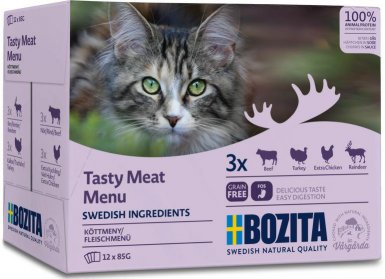 Bozita mix mięsnych smaków bez zbóż w galarecie bez zbóż 12x85g