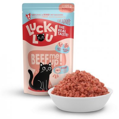 Lucky Lou Lifestage Adult Drób i wołowina bezzbożoewa saszetka dla kota 125g