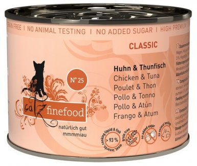 Catz Finefood NO.25 bezzbożowa kurczak i tuńczyk puszka dla kota