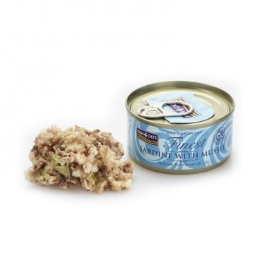 Fish4Cats Sardynka z Omułkiem Zielonowargowym 70% miesa bez zbóż puszka 70g w sosie