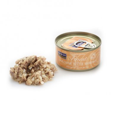 Fish4Cats Sardynka z Krewetkami 70% miesa bez zbóż puszka 70g w sosie