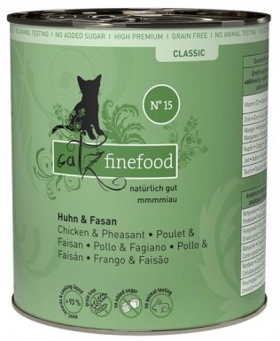 Catz Finefood NO.15 bezzbożowa kurczak i bażant puszka dla kota
