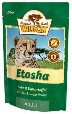 Wildcat Etosha Bez zbóż, glutenu, soi, laktozy kurczak i bataty saszetka dla kota 100g