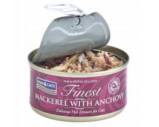 Fish4Cats Finest filet z Makreli z Anchois kawałki w sosie rybnym bez zbóż 70g