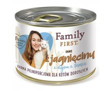 Family First dla kotów dorosłych bezzbożowe danie z jagnięciny z olejem z łososia 200g