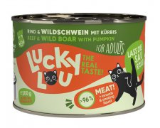 Lucky Lou Lifestage Adult wołowina i dzik bezzbożowa puszka dla kota 