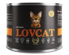 Lovcat Pure Turkey puszka z indykiem bez zbóż, glutenu i ziaren 70% mięsa dla kota