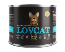 Lovcat Best Turkey & Goose Bez zbóż, glutenu i ziaren puszka dla kota